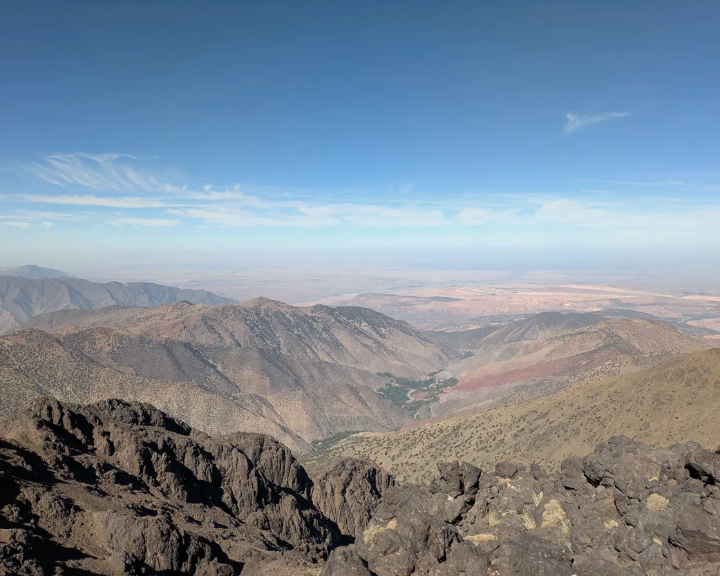 The High Atlas seen from the summit of Toubkal